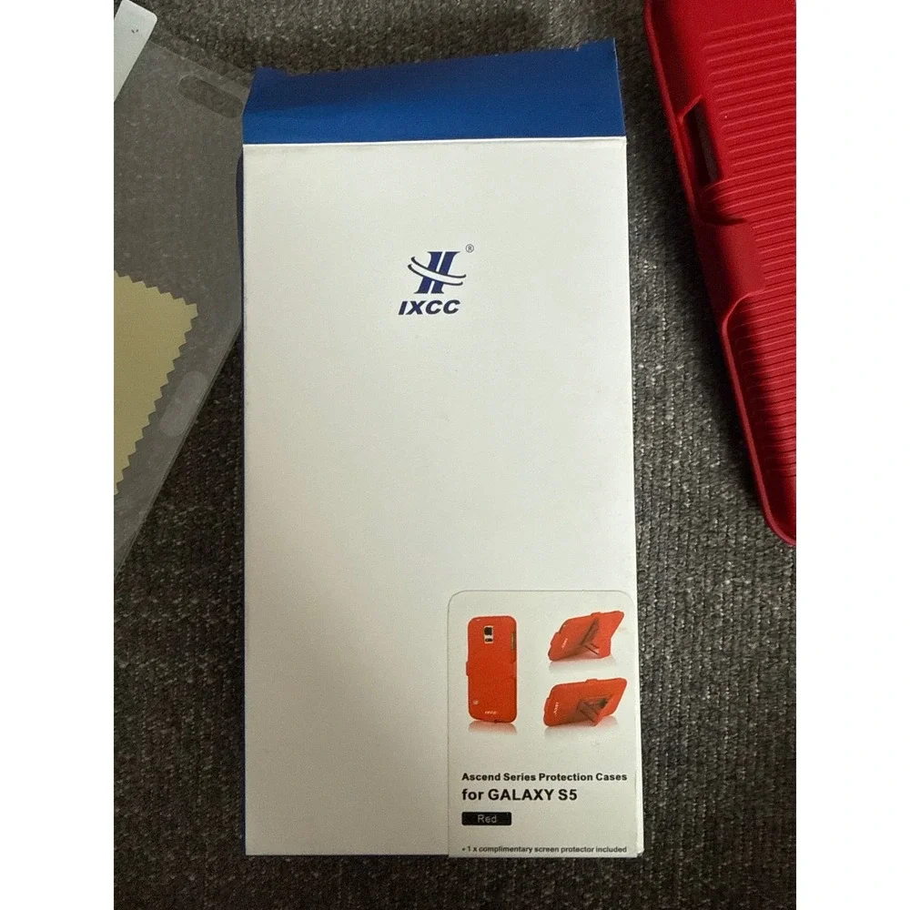 Red Ascend Series Protection Case‎ for Samsung Galaxy S5 with Screen Protector